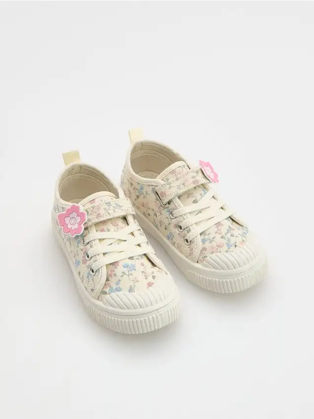 Sneakers floreali Colore bianco