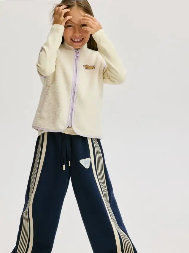 Gilet in finta pelliccia di pecora Colore panna