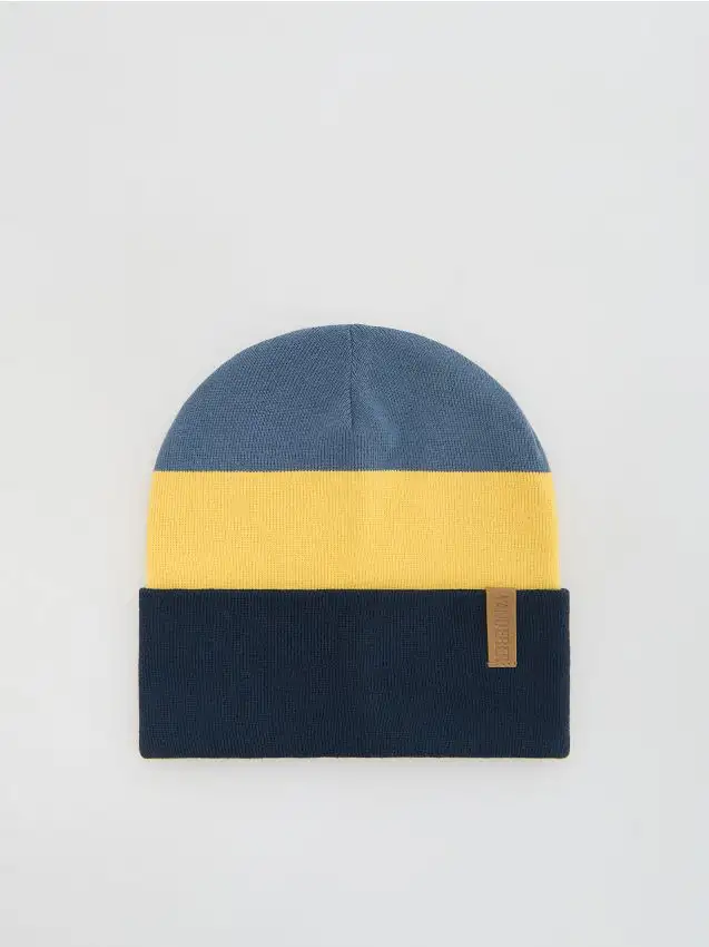 Cappello a righe Colore blu