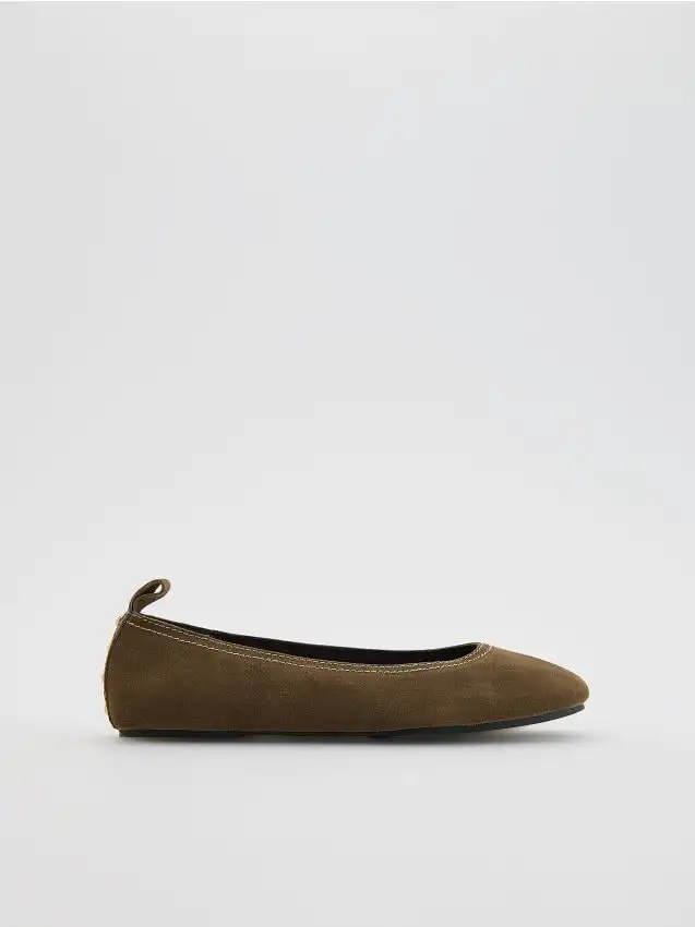 Ballerine in pelle Colore verde