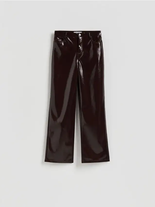 Pantaloni in ecopelle Colore bordeaux