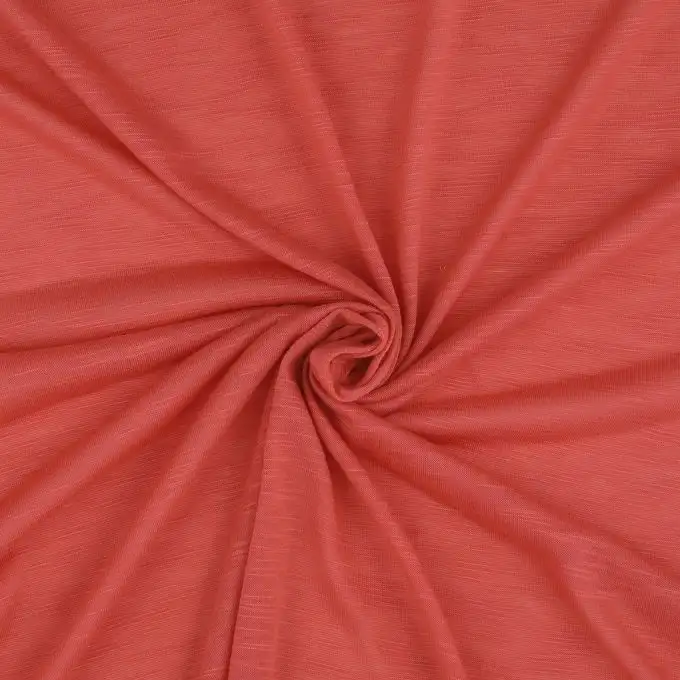 Tessuto jersey slub polycotone rosa