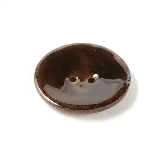 Pulsante in cocco laccato Ø40mm - Nero