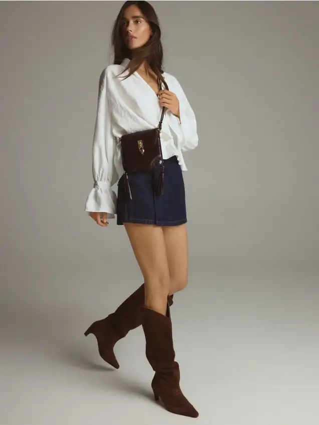 LADIES` HANDBAG Colore mogano