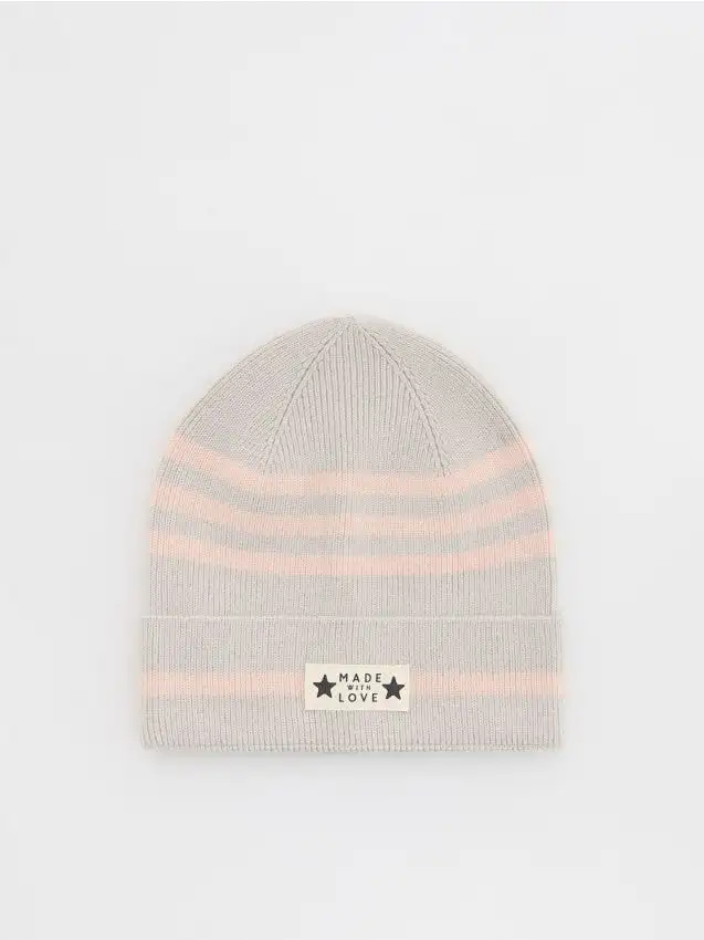 Cappello a righe Colore grigio chiaro