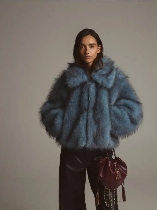 Borsa con dettagli decorativi Colore mogano