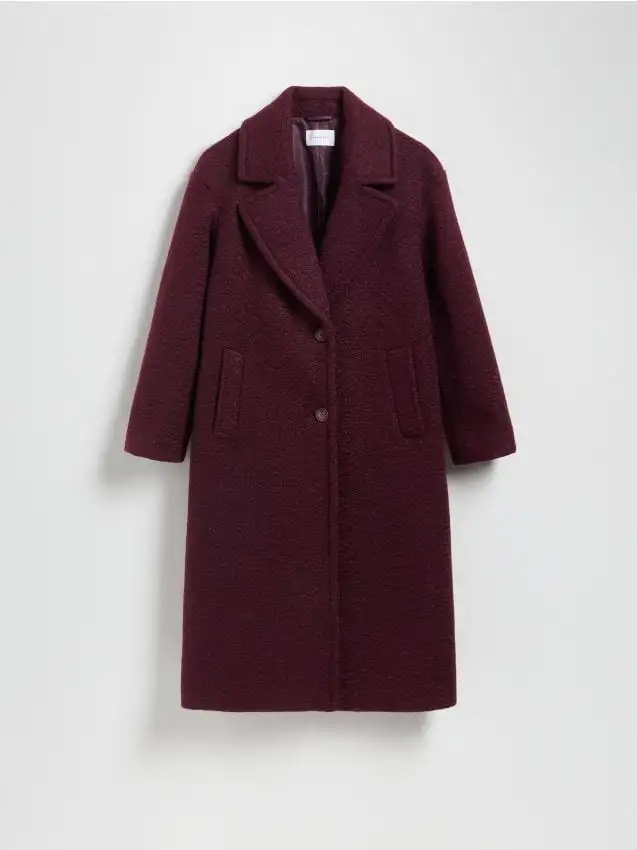 Cappotto in bouclé Colore bordeaux