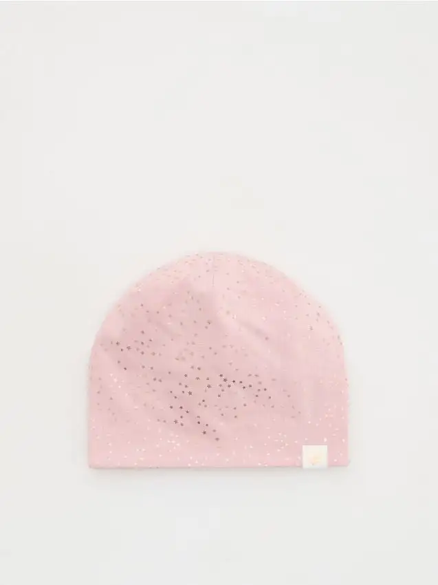 Berretto con cuori Colore rosa pastello