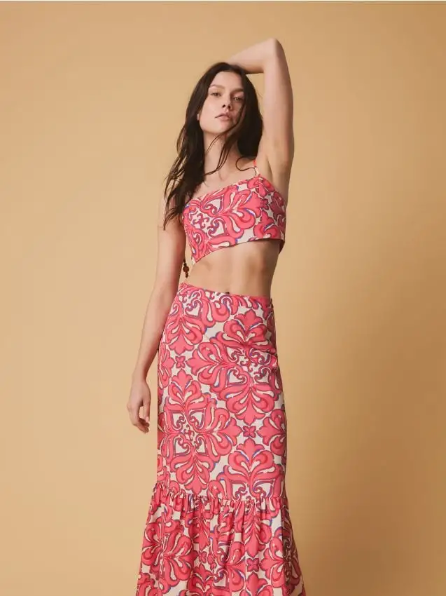 Gonna midi Colore multicolore