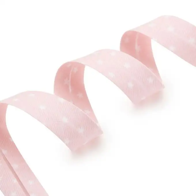 Nastro rosa stelle bianche