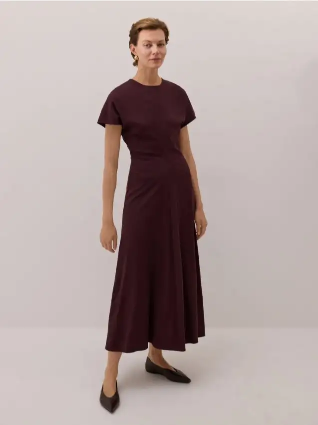 Abito in viscosa Colore mogano