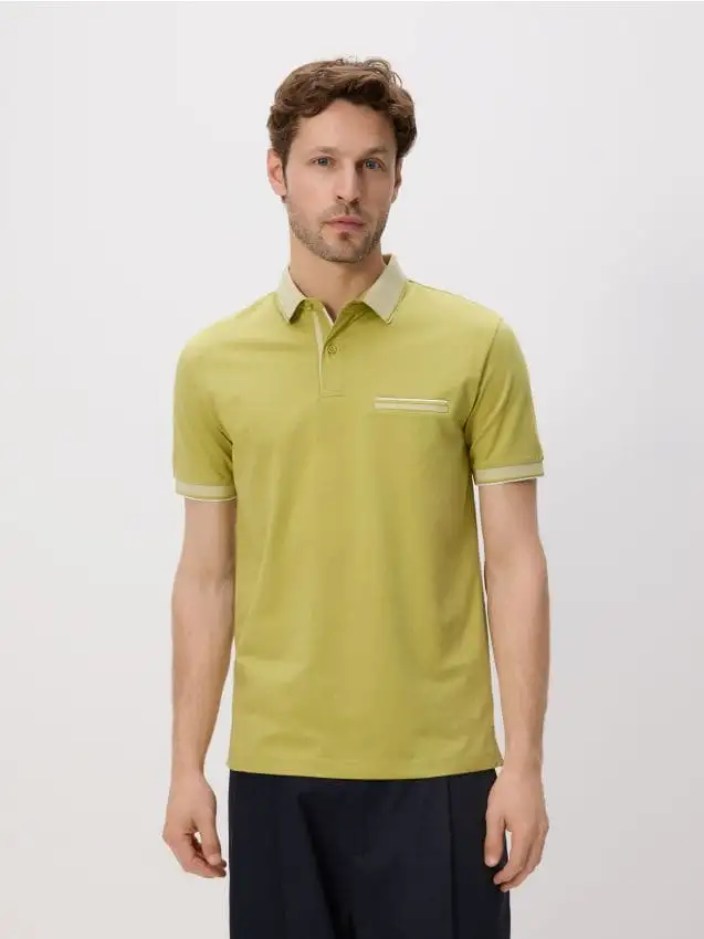 Polo slim fit Colore verde lime