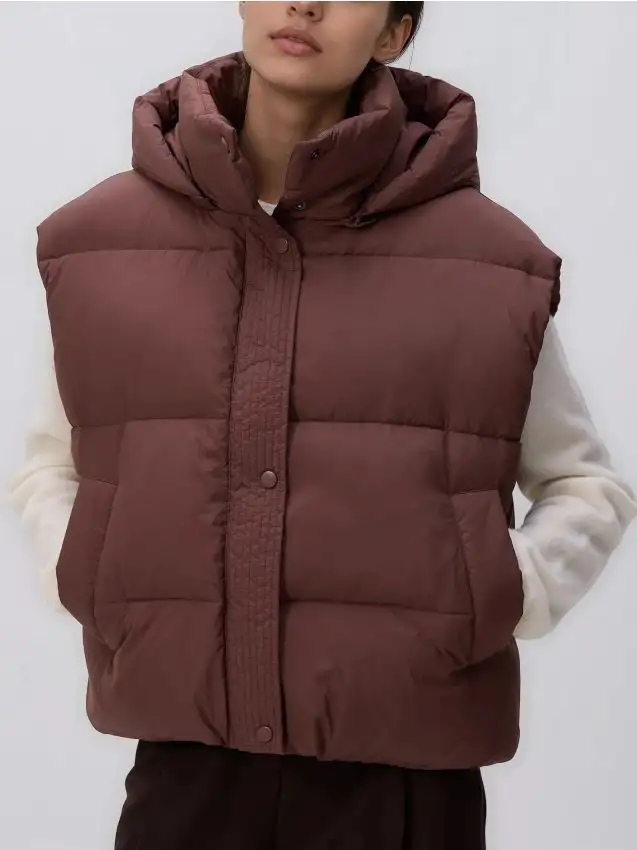 Gilet in piumino Colore marrone