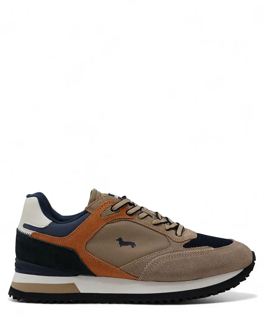 Sneakers Uomo Harmont & Blaine Beige e blu Avio Camoscio