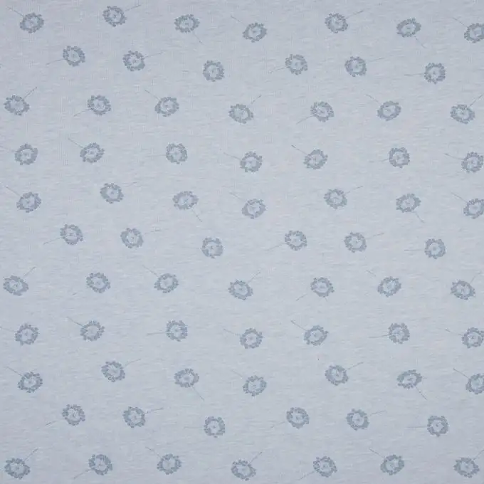 Tessuto jersey cotone fiori blu