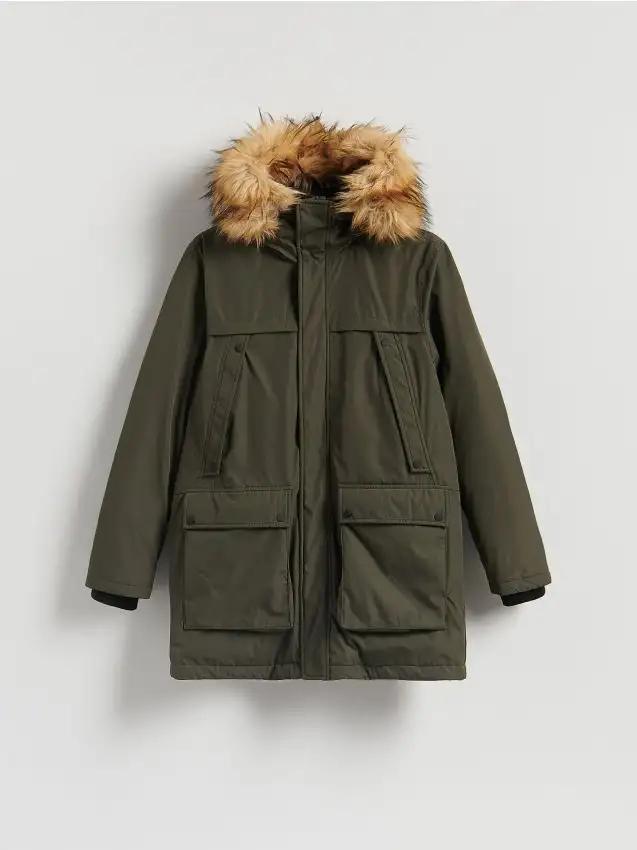 Parka con cappuccio Colore verde