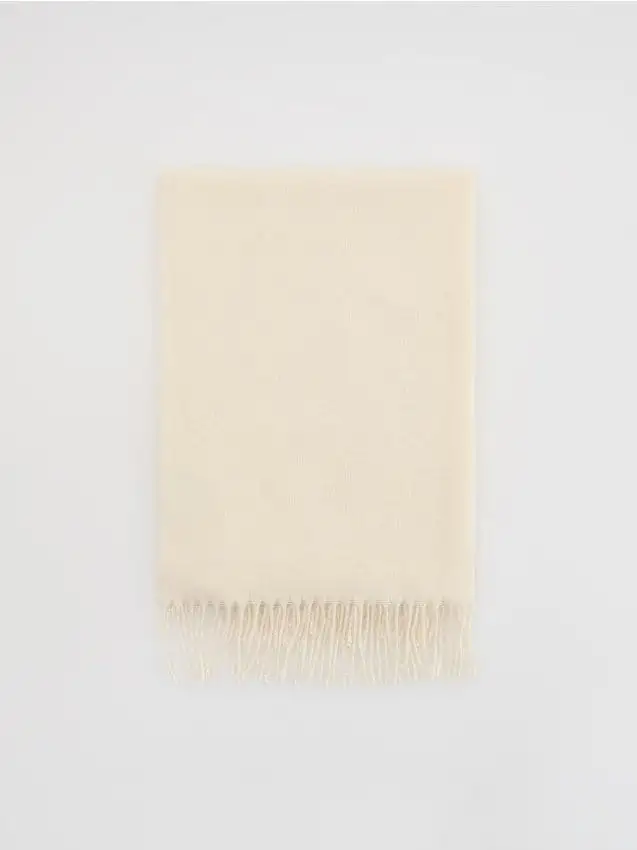Sciarpa semplice con frange Colore panna