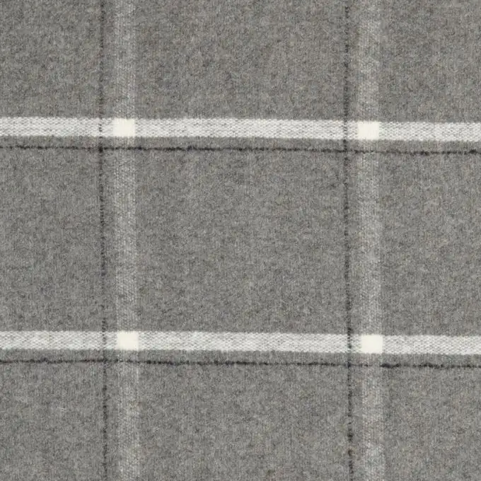 Tessuto a quadri effetto lana