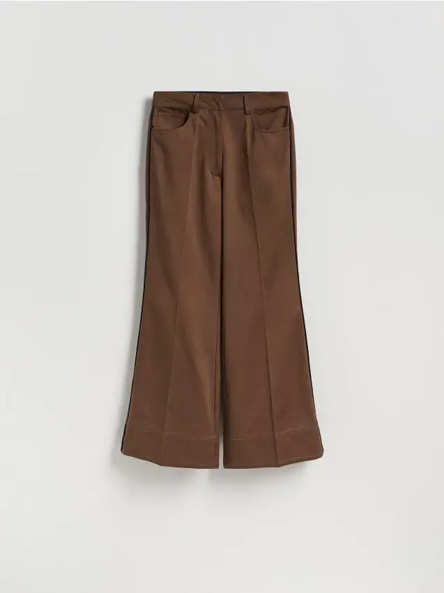 Pantaloni con banda laterale Colore marrone polveroso