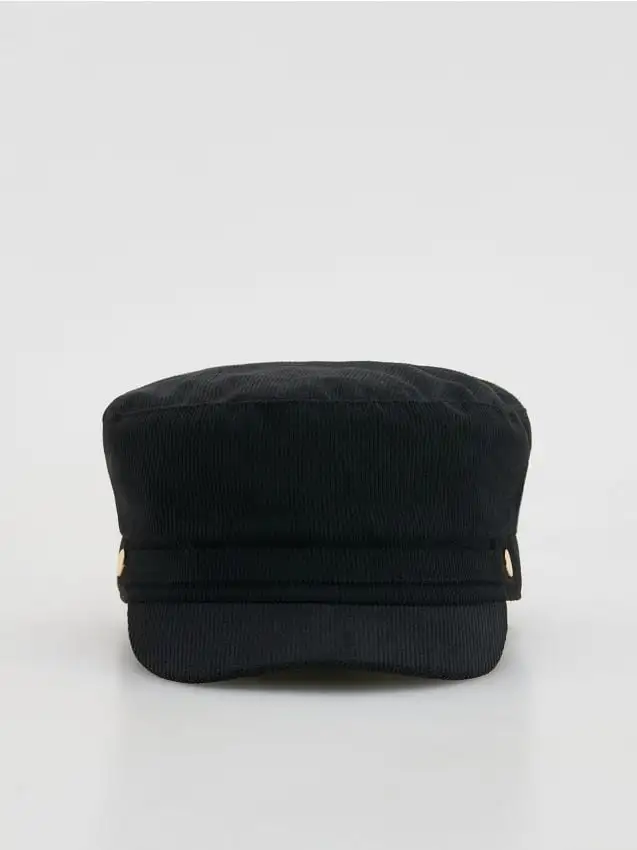 Berretto di velluto a coste Colore nero