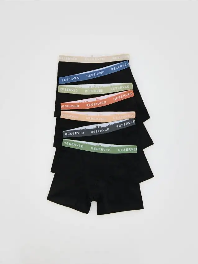 Confezione da 7 boxer in misto cotone Colore nero