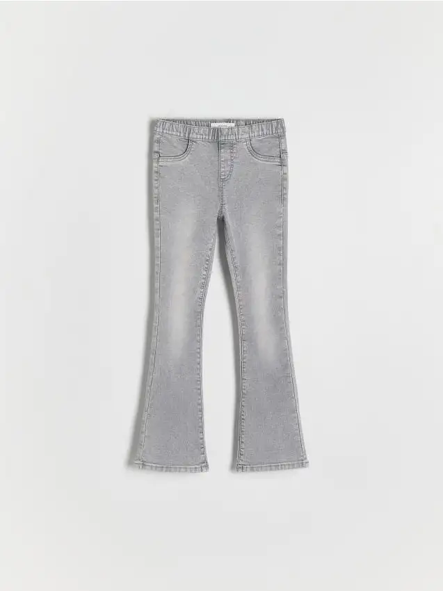 Jeggings flare svasati Colore grigio chiaro