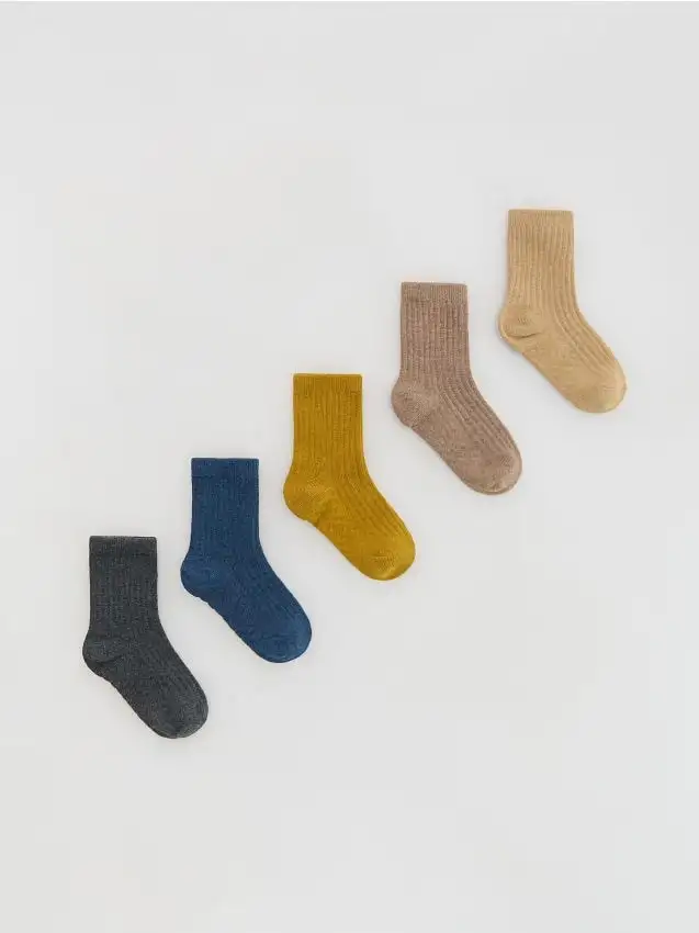 Calzini in cotone 5 pack Colore beige