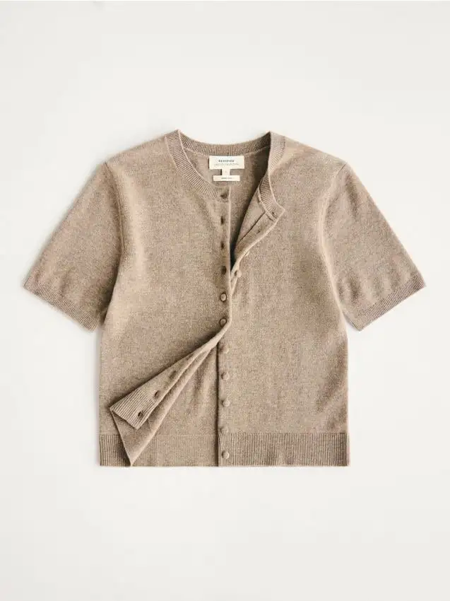 Cardigan in lana merino Colore caffè