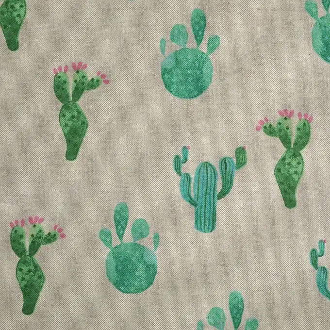 Tessuto cotone spesso cactus