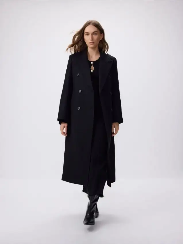 Cappotto misto lana Manteco Colore nero