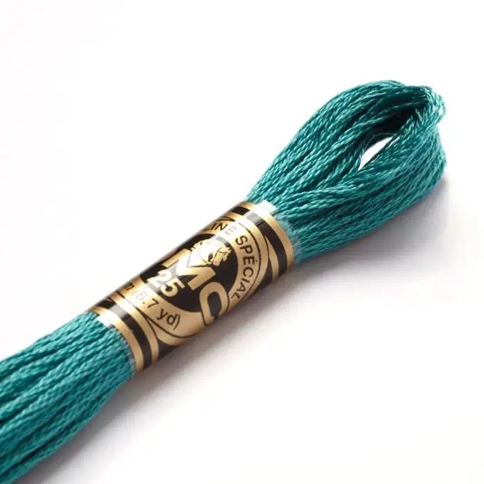Filato mouliné da ricamo tonalità verdi COL 3848