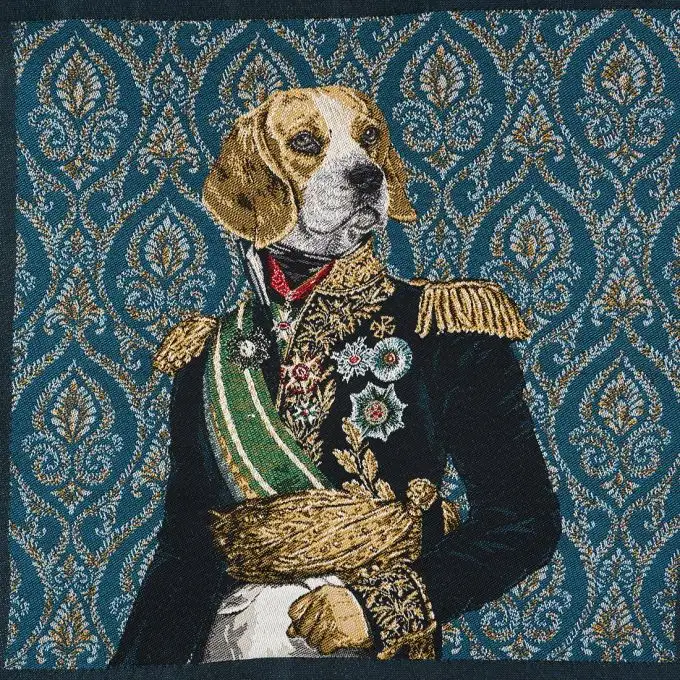 Carré di tessuto jacquard cane