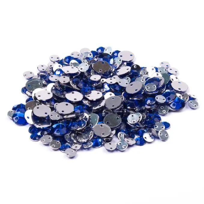 Paillettes da cucire rotonde blu marino