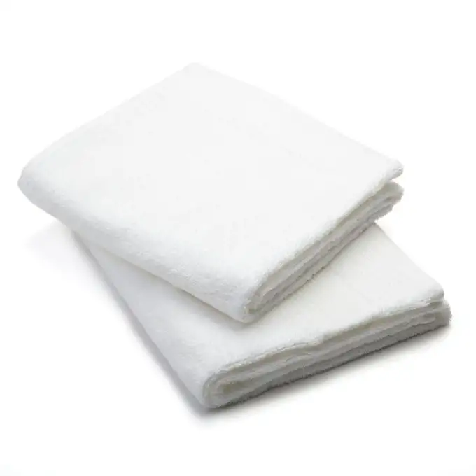 Set 2 asciugamani doccia 70x140 bianco 420g