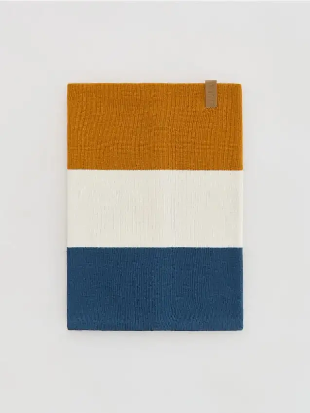 Sciarpa ad anello a righe Colore marrone dorato