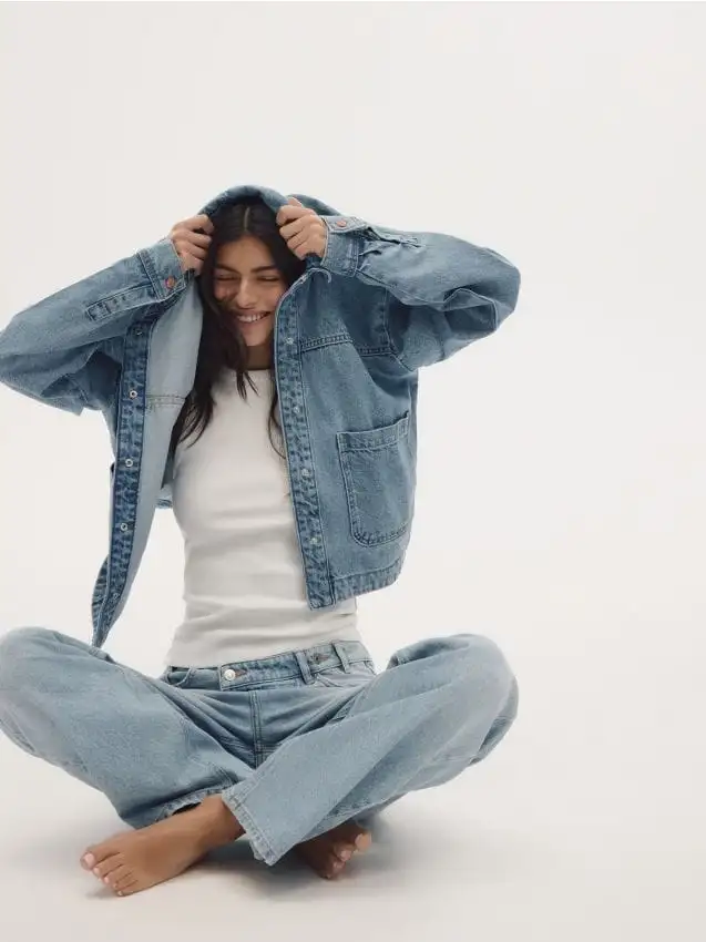 Camicia in denim con tasche Colore blu