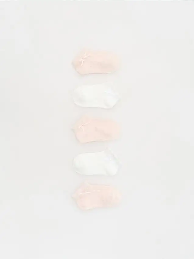 Calzini con fiocco 5 pack Colore panna