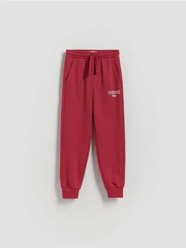 Pantaloni jogger in cotone Colore rosso