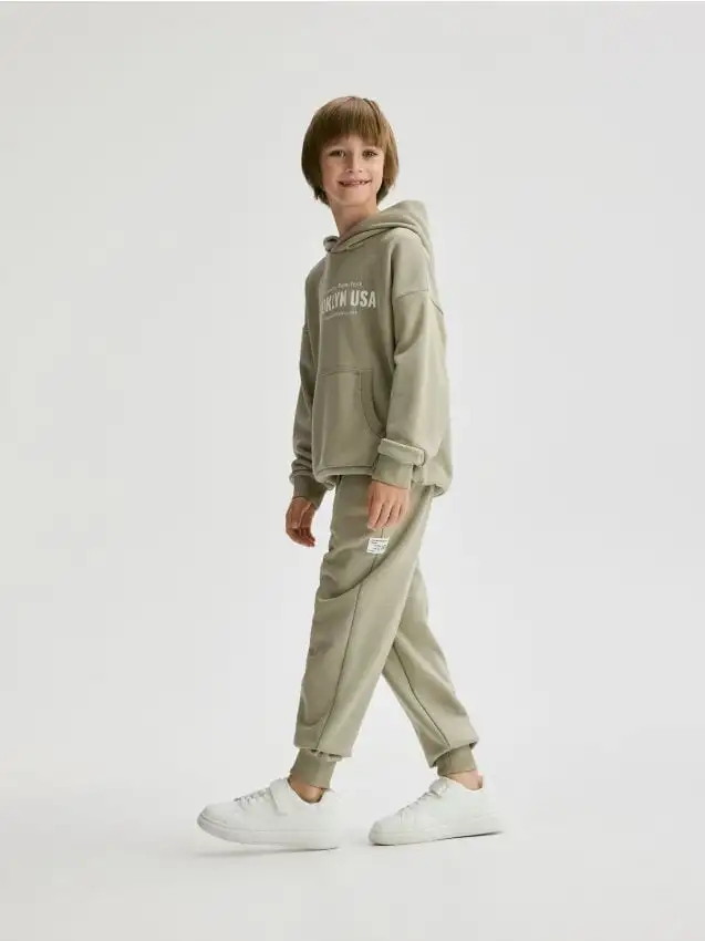 Pantaloni jogger in cotone Colore verde chiaro