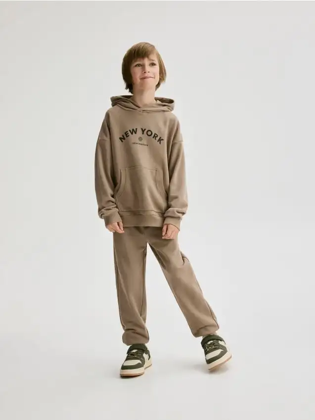 Pantaloni jogger in cotone Colore caffè