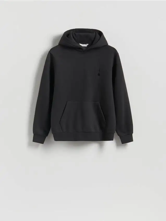 Felpa con stampa sulla schiena Colore antracite