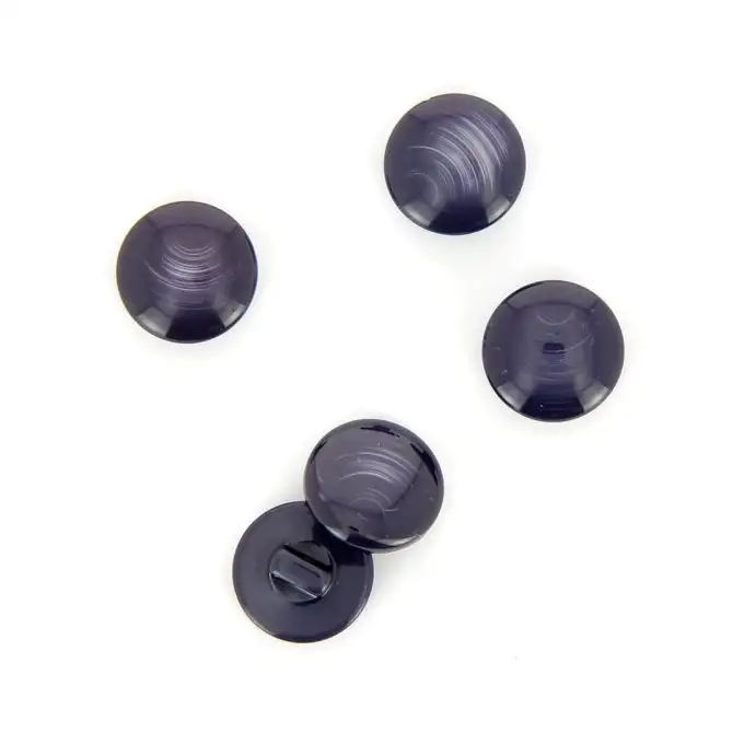 bottoni tondi con gambo blu scuro 15 mm