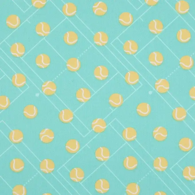 Tessuto twill palla da tennis turchese