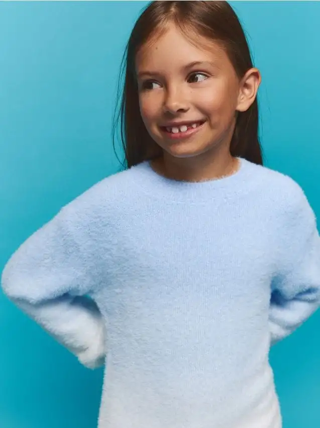 Maglione con effetto sfumato Colore turchese pallido