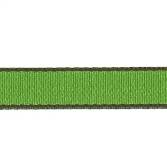 Nastro gros grain bordo geometrico 25 mm verde