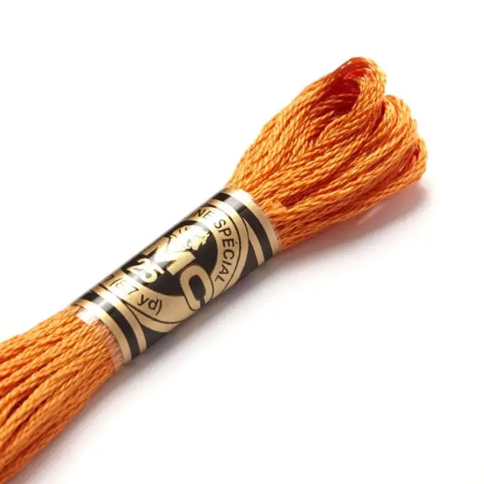 Filato mouliné per ricamo tonalità gialle/arancioni COL 3853