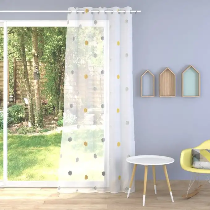 Tessuto jacquard cubix dorato grande larghezza