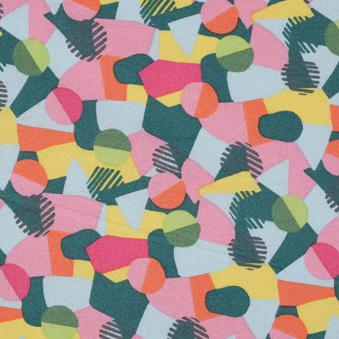 Tessuto cotone pois multicolori