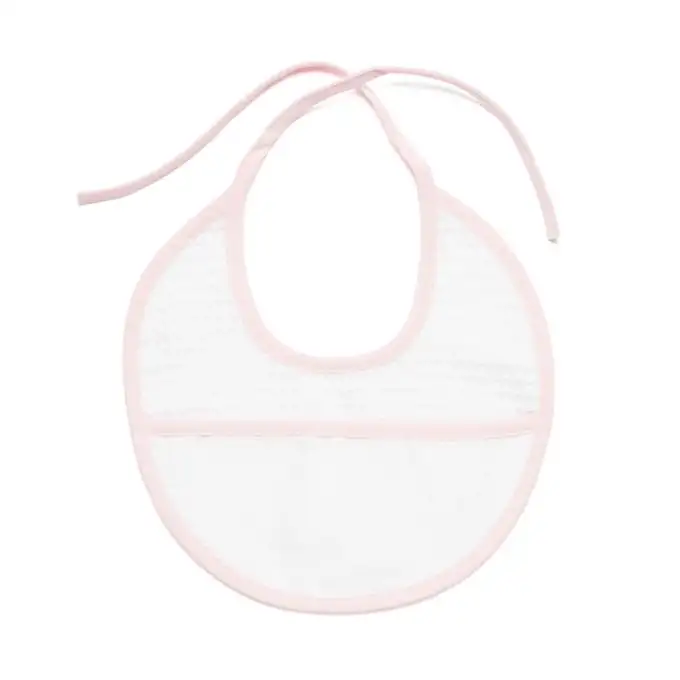 Bavaglino rotondo nido d'ape - Rosa