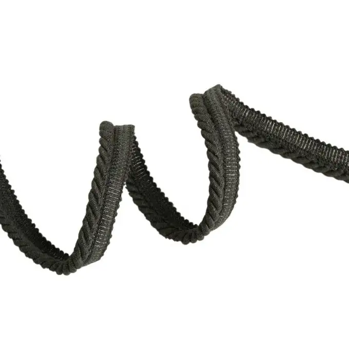 Passamaneria intrecciata bocca grigio antracite